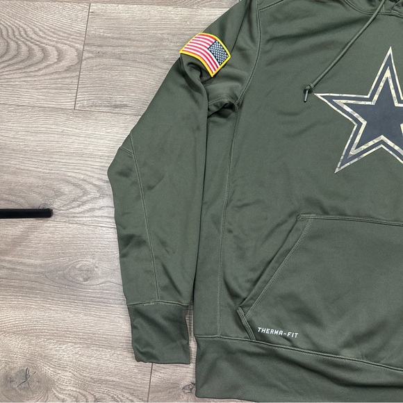 Nike Therma Fit NFL Dallas Cowboys Salute To Service Hoodie Size Men's Medium M - Picture 5 of 9
